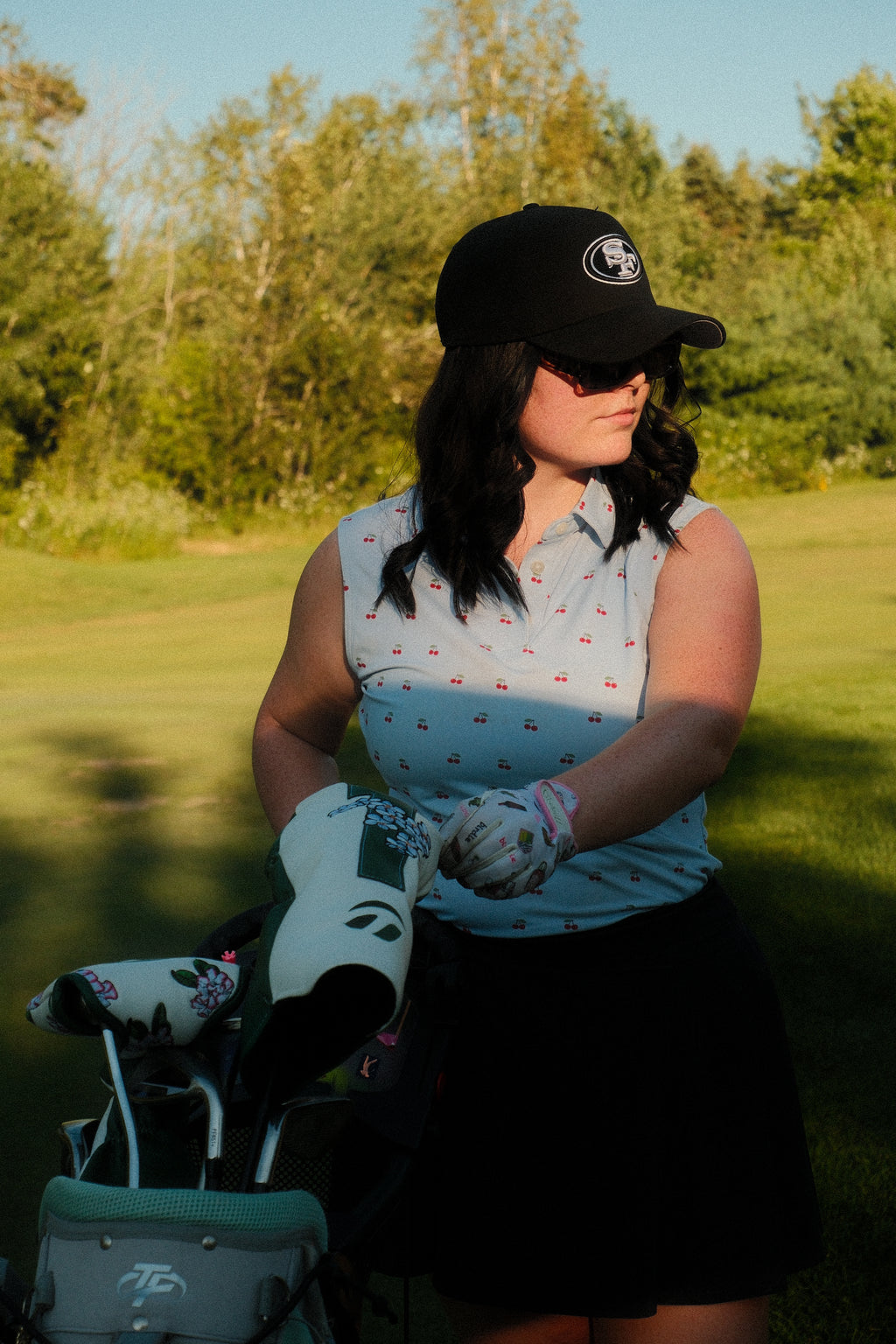 Women's Cherry On Top Sleeveless Polo